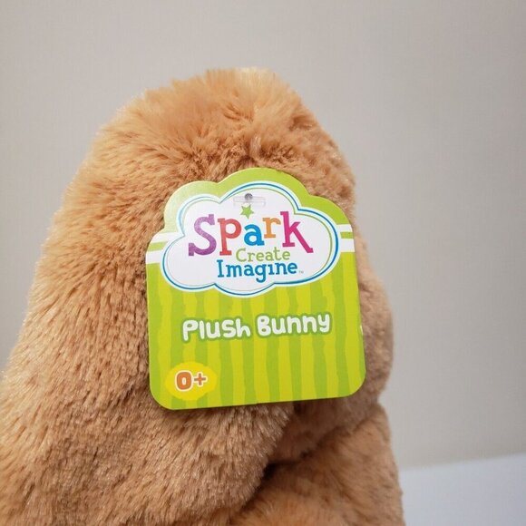 Spark Create Imagine 10" Bunny Rabbit Crinkle Feet Chimes Baby Animal Plush - Picture 3 of 5